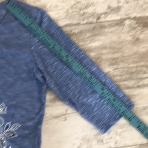 Alfred Dunner blue 3/4 sleeve blouse size PM - Picture 9 of 14